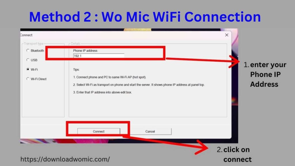 Method 2 Wo Mic WiFi Connection